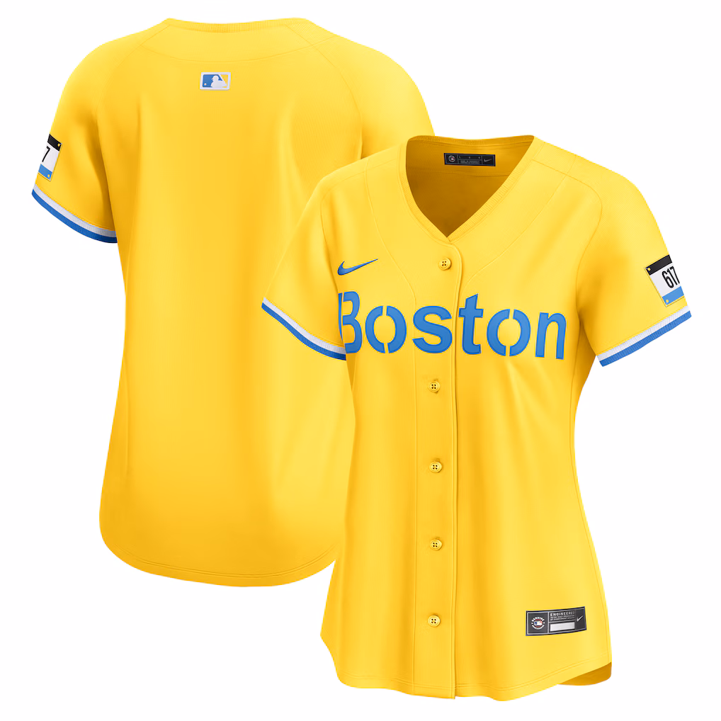 Women's Boston Red Sox Nike Yellow City Connect Limited Jersey - U-jersey