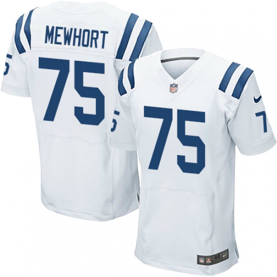 Men's Nike Indianapolis Colts #75 Jack Mewhort Elite White NFL Jersey - Ujersey