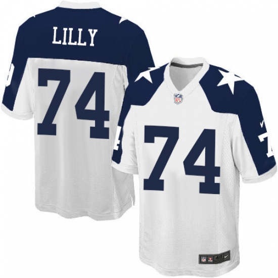 Men's Nike Dallas Cowboys #74 Bob Lilly Game White Throwback Alternate NFL Jersey - Ujersey