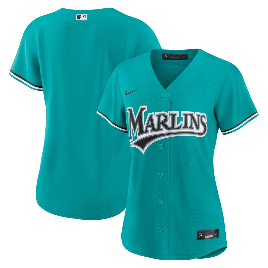 Women's Miami Marlins Nike Teal Alternate Replica Jersey - Ujersey