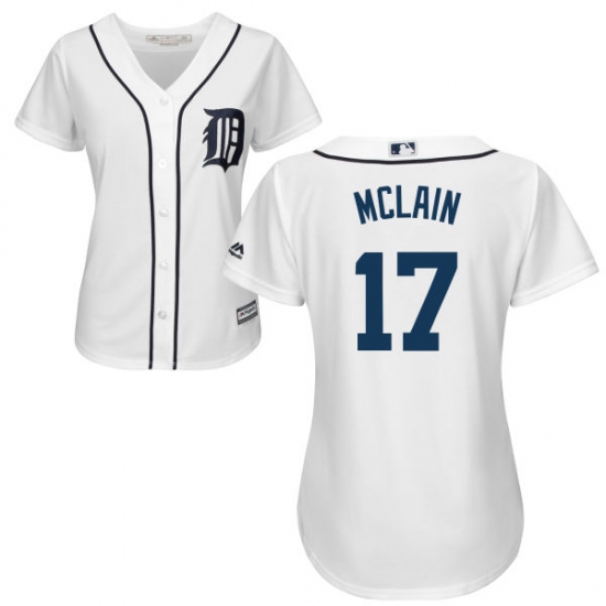 Women's Majestic Detroit Tigers #17 Denny McLain Authentic White Home Cool Base MLB Jersey - Ujersey