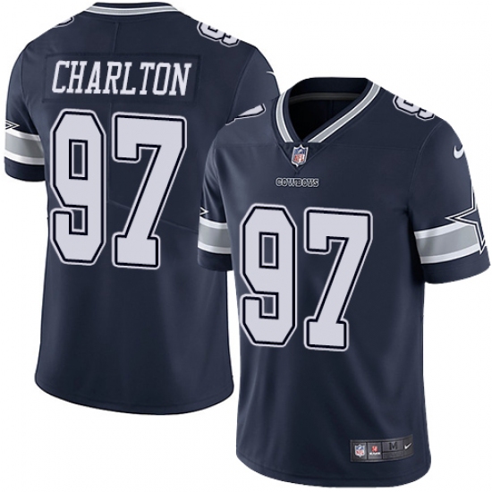 Youth Nike Dallas Cowboys #97 Taco Charlton Navy Blue Team Color Vapor Untouchable Limited Player NFL Jersey - Ujersey