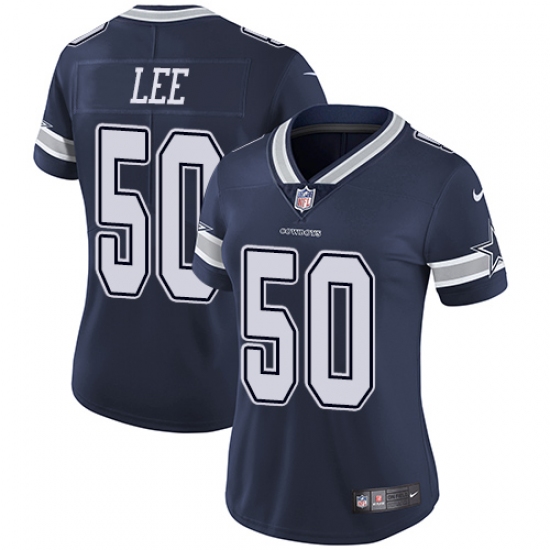 Women's Nike Dallas Cowboys #50 Sean Lee Navy Blue Team Color Vapor Untouchable Limited Player NFL Jersey - Ujersey