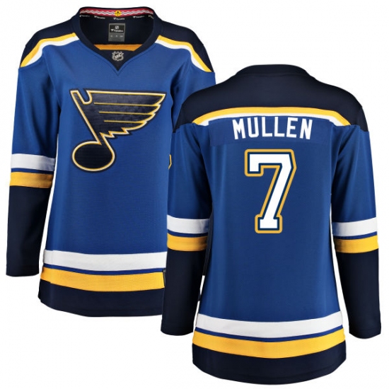 Women's St. Louis Blues #7 Joe Mullen Fanatics Branded Royal Blue Home Breakaway NHL Jersey - Ujersey