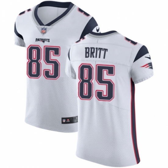 Men's Nike New England Patriots #85 Kenny Britt White Vapor Untouchable Elite Player NFL Jersey - Ujersey