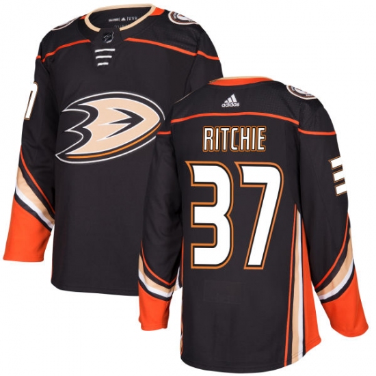 Youth Adidas Anaheim Ducks #37 Nick Ritchie Premier Black Home NHL Jersey - Ujersey