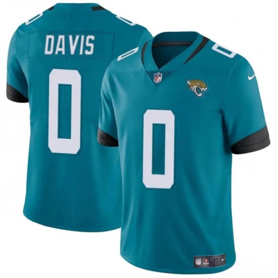 Men's Jacksonville Jaguars #0 Gabe Davis Teal Vapor Untouchable Limited Football Stitched Jersey - Ujersey