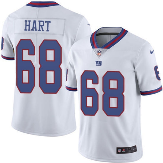 Men's Nike New York Giants #68 Bobby Hart Limited White Rush Vapor Untouchable NFL Jersey - Ujersey