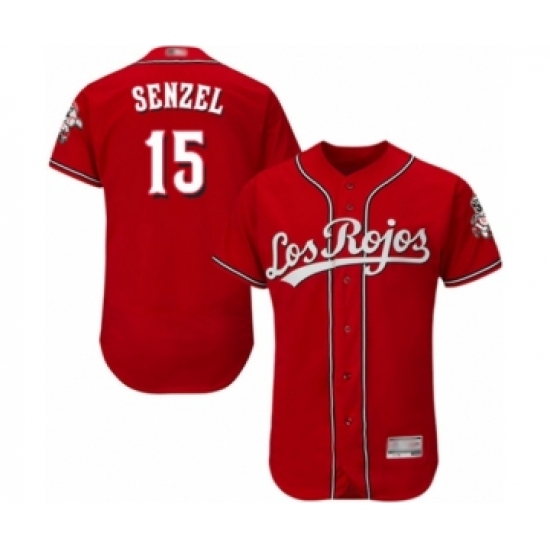 Men's Cincinnati Reds #15 Nick Senzel Red Los Rojos Flexbase Authentic Collection Baseball Jersey - Ujersey