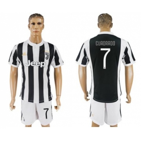 Juventus #7 Cuadrado Home Soccer Club Jersey