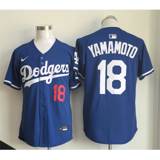 Men's Los Angeles Dodgers #18 Yoshinobu Yamamoto Royal Limited Stitched Baseball Jersey - Ujersey