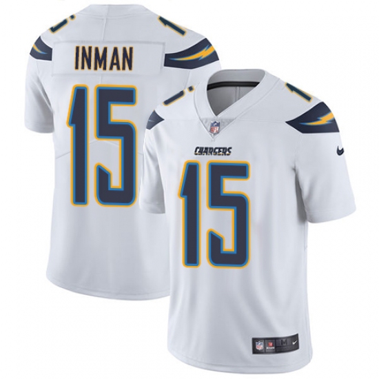 Youth Nike Los Angeles Chargers #15 Dontrelle Inman White Vapor Untouchable Limited Player NFL Jersey - Ujersey