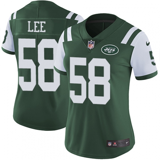 Women's Nike New York Jets #58 Darron Lee Green Team Color Vapor Untouchable Limited Player NFL Jersey - Ujersey