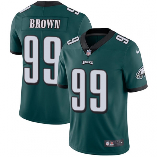 Men's Nike Philadelphia Eagles #99 Jerome Brown Midnight Green Team Color Vapor Untouchable Limited Player NFL Jersey - Ujersey