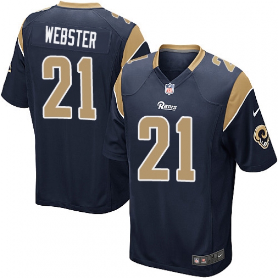 Men's Nike Los Angeles Rams #21 Kayvon Webster Game Navy Blue Team Color NFL Jersey