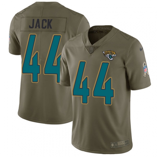 Men's Nike Jacksonville Jaguars #44 Myles Jack Limited Olive 2017 Salute to Service NFL Jersey - Ujersey