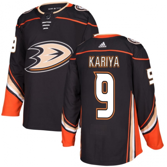 Men's Adidas Anaheim Ducks #9 Paul Kariya Premier Black Home NHL Jersey - Ujersey