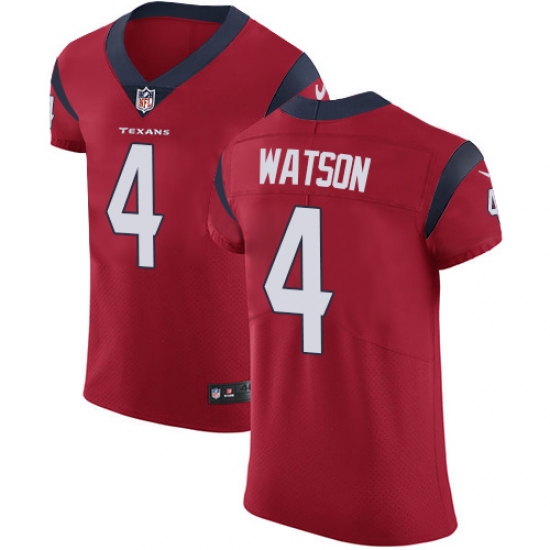 Men's Nike Houston Texans #4 Deshaun Watson Red Alternate Vapor Untouchable Elite Player NFL Jersey - Ujersey
