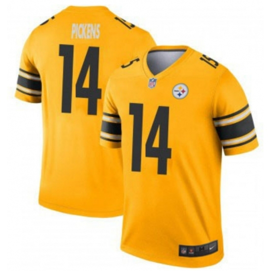 Men's Pittsburgh Steelers #14 George Pickens Vapor Limited Inverted Gold Stitched NFL Jersey - Ujersey