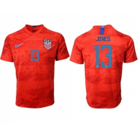USA #13 Jones Away Soccer Country Jersey