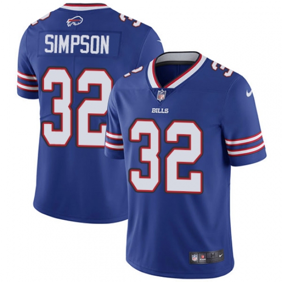Men's Nike Buffalo Bills #32 O. J. Simpson Royal Blue Team Color Vapor Untouchable Limited Player NFL Jersey - Ujersey
