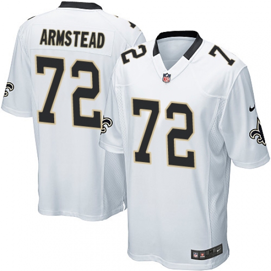 Men's Nike New Orleans Saints #72 Terron Armstead Game White NFL Jersey - Ujersey