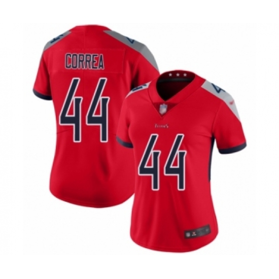 Women's Tennessee Titans #44 Kamalei Correa Limited Red Inverted Legend Football Jersey - Ujersey