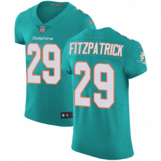 Men's Nike Miami Dolphins #29 Minkah Fitzpatrick Aqua Green Team Color Vapor Untouchable Elite Player NFL Jersey - Ujersey