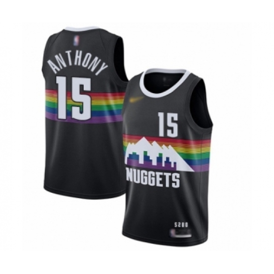 Youth Denver Nuggets #15 Carmelo Anthony Swingman Black Basketball Jersey - 2019 20 City Edition - Ujersey