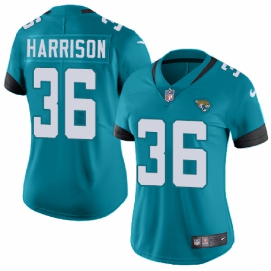 Women's Nike Jacksonville Jaguars #36 Ronnie Harrison Black Alternate Vapor Untouchable Elite Player NFL Jersey - Ujersey
