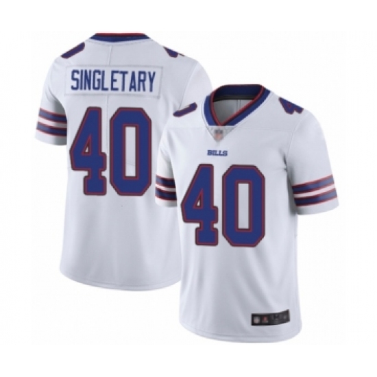 Youth Buffalo Bills #40 Devin Singletary White Vapor Untouchable Limited Player Football Jersey - Ujersey