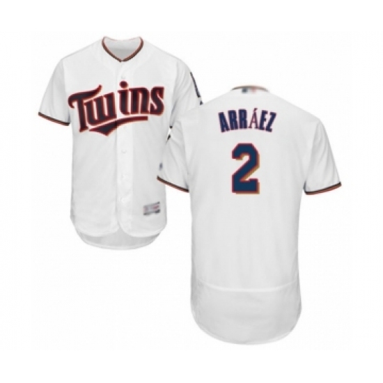 Men's Minnesota Twins #2 Luis Arraez White Home Flex Base Authentic Collection Baseball Player Jersey - Ujersey