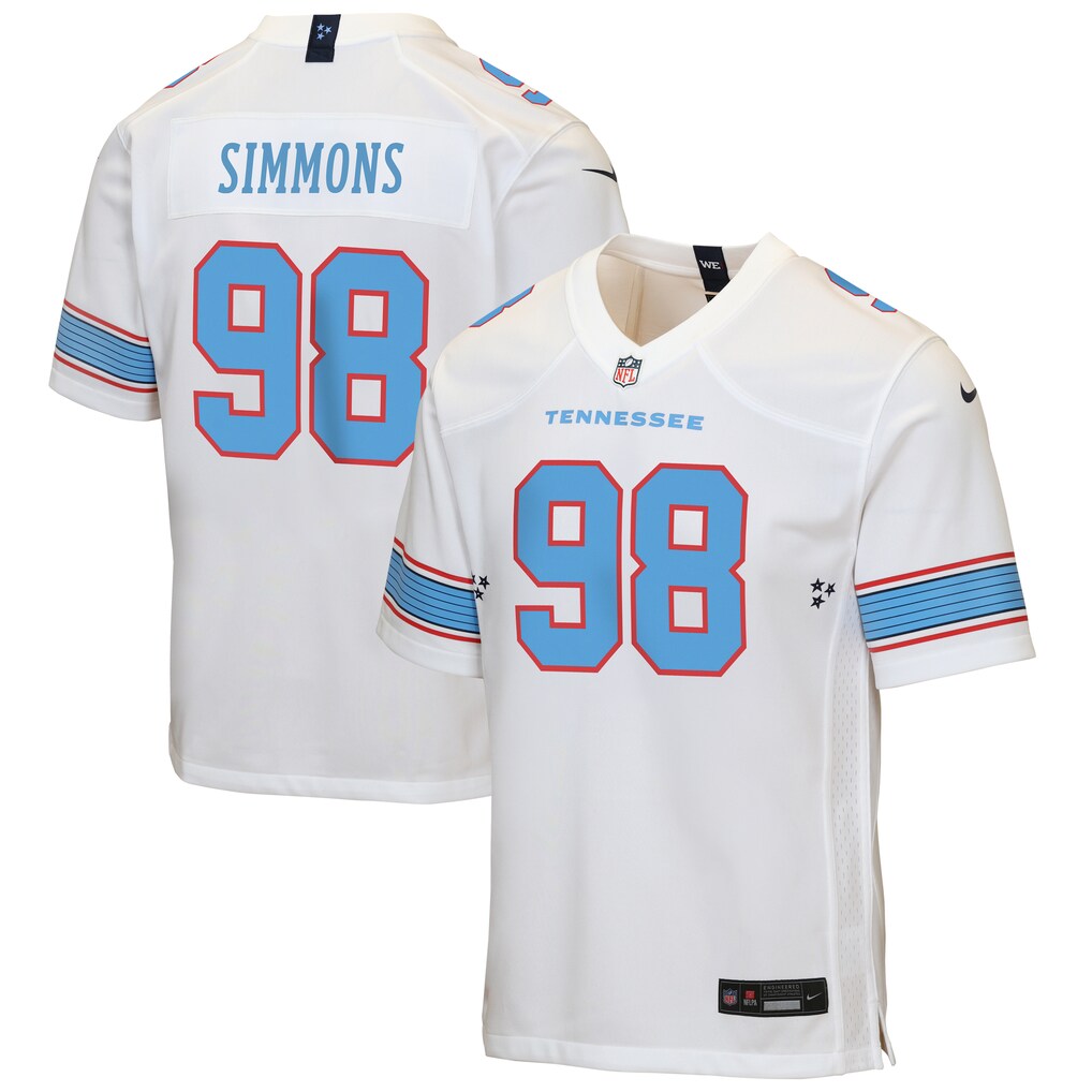 Youth Tennessee Titans Jeffery Simmons Nike White Game Jersey - Ujersey Shop