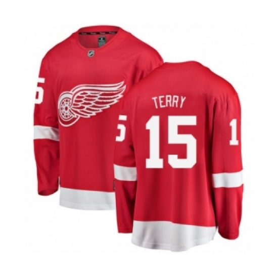 Men's Detroit Red Wings #15 Chris Terry Authentic Red Home Fanatics Branded Breakaway NHL Jersey - Ujersey