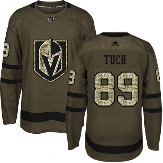 Men's Adidas Vegas Golden Knights #89 Alex Tuch Authentic Green Salute to Service NHL Jersey - Ujersey