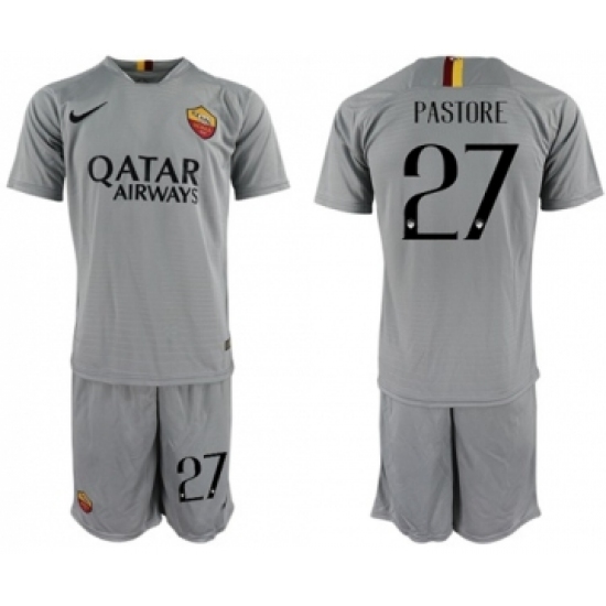 Roma #27 Pastore Away Soccer Club Jersey