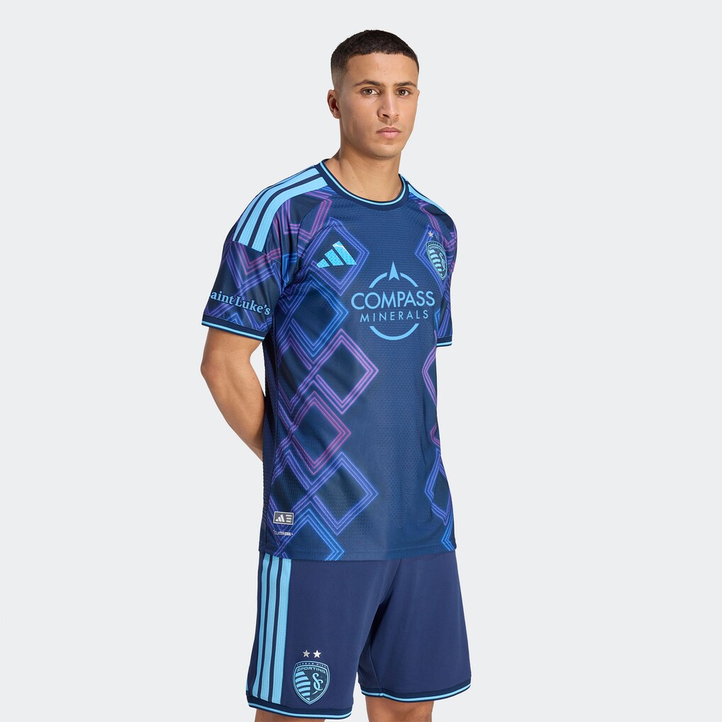 Men's Sporting Kansas City adidas Blue 2026 The 18th & Vine Kit On-Field Authentic Patch Jersey - Ujersey