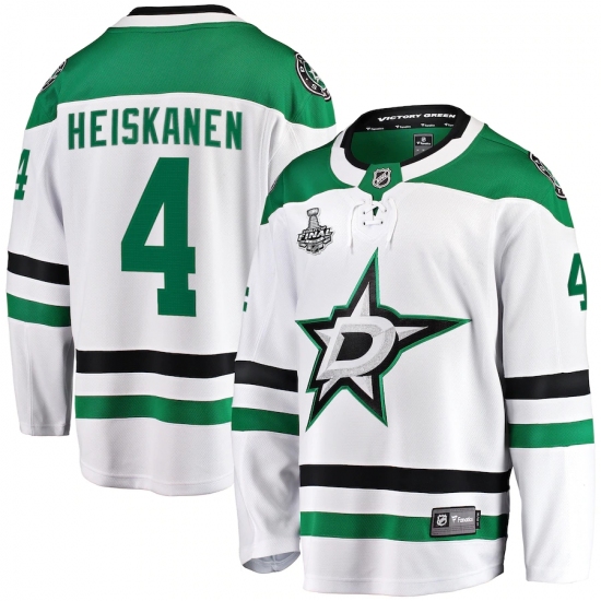 Men's Dallas Stars #4 Miro Heiskanen Fanatics Branded White 2020 Stanley Cup Final Bound Away Player Breakaway Jersey - Ujersey