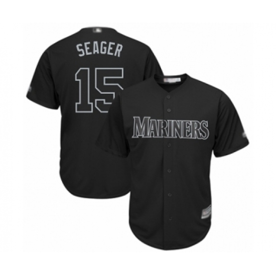 Men's Seattle Mariners #15 Kyle Seager  Seager  Authentic Black 2019 Players Weekend Baseball Jersey