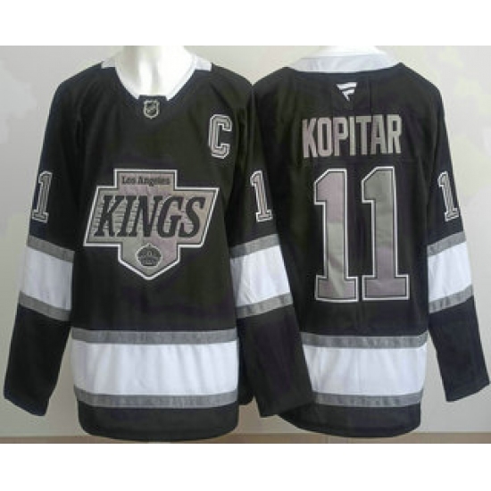 Men's Los Angeles Kings #11 Anze Kopitar Black Alternate Authentic Jersey - Ujersey
