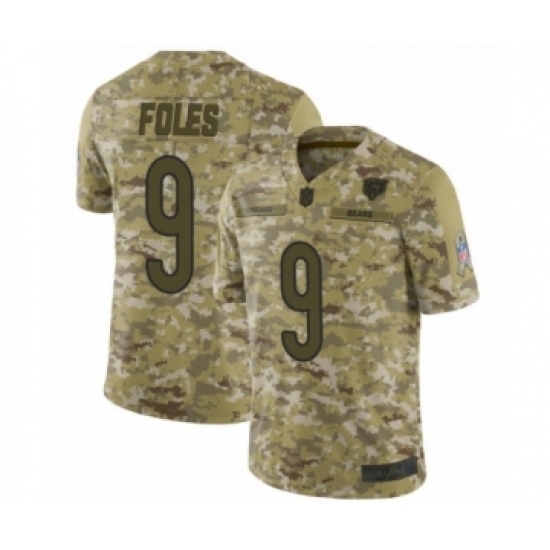 Men's Chicago Bears #9 Nick Foles 2018 Salute to Service Camo Limited Jersey - Ujersey