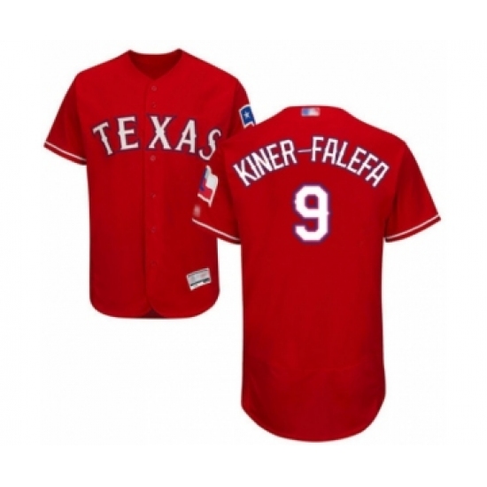 Men's Texas Rangers #9 Isiah Kiner-Falefa Red Alternate Flex Base Authentic Collection Baseball Player Jersey - Ujersey
