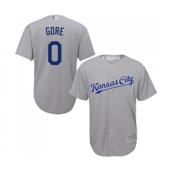 Youth Kansas City Royals #0 Terrance Gore Replica Grey Road Cool Base Baseball Jersey - Ujersey