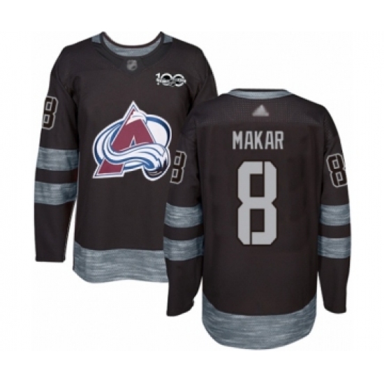 Men's Colorado Avalanche #8 Cale Makar Authentic Black 1917-2017 100th Anniversary Hockey Jersey - Ujersey