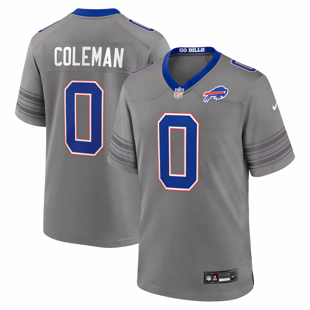 Men's Buffalo Bills Keon Coleman Nike Gray Nickel City Game Jersey - Ujersey