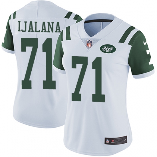 Women's Nike New York Jets #71 Ben Ijalana Elite White NFL Jersey - Ujersey