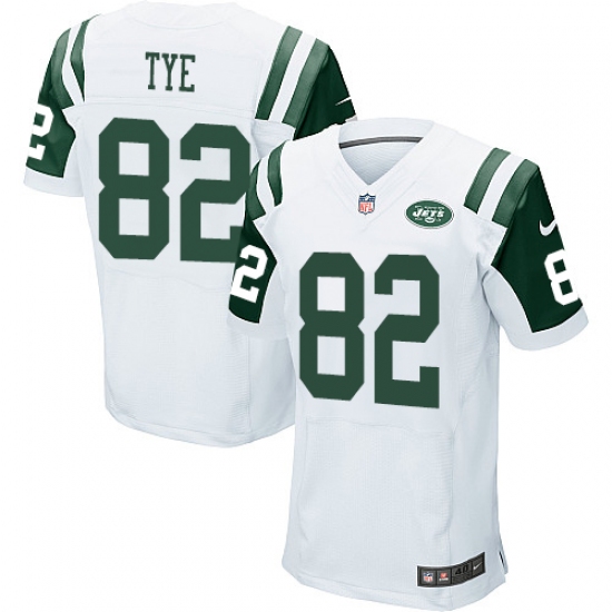 Men's Nike New York Jets #82 Will Tye Elite White NFL Jersey - Ujersey