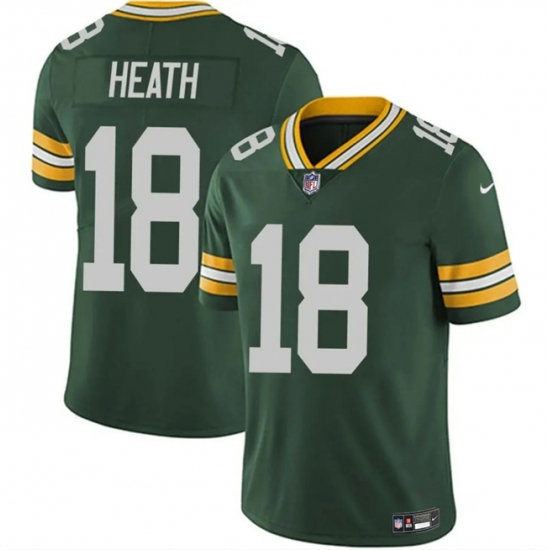 Men's Green Bay Packers #18 Malik Heath Green Vapor Untouchable Limited Stitched Jersey - Ujersey