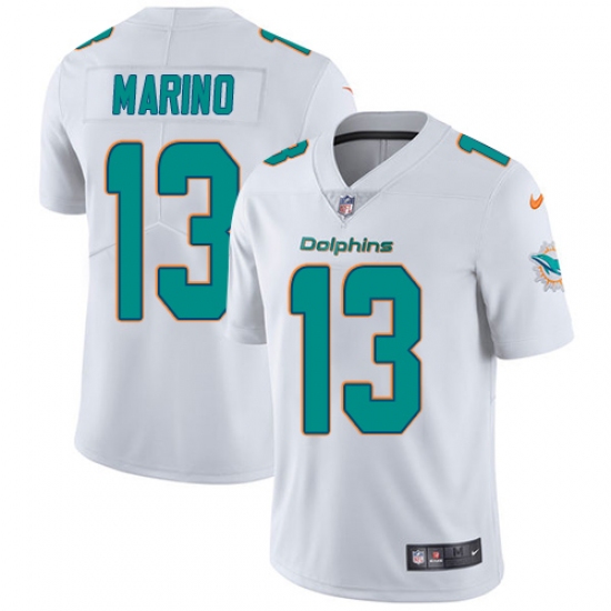Youth Nike Miami Dolphins #13 Dan Marino White Vapor Untouchable Limited Player NFL Jersey - Ujersey