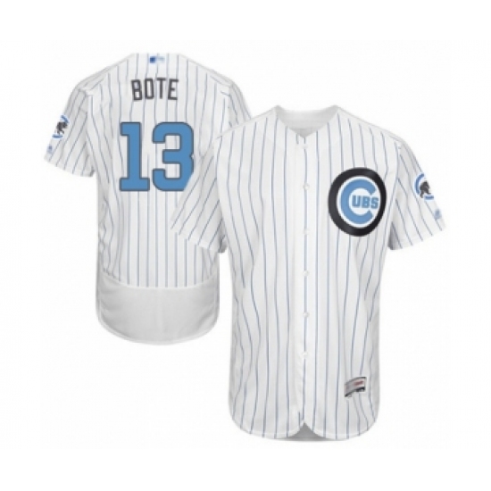 Men's Chicago Cubs #13 David Bote Authentic White 2016 Father's Day Fashion Flex Base Baseball Player Jersey - Ujersey